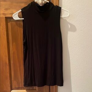 Express Elegant Black High-Neck Tank Top